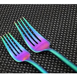 Uniturcky Iridescent Rainbow Multicolor Flatware 10