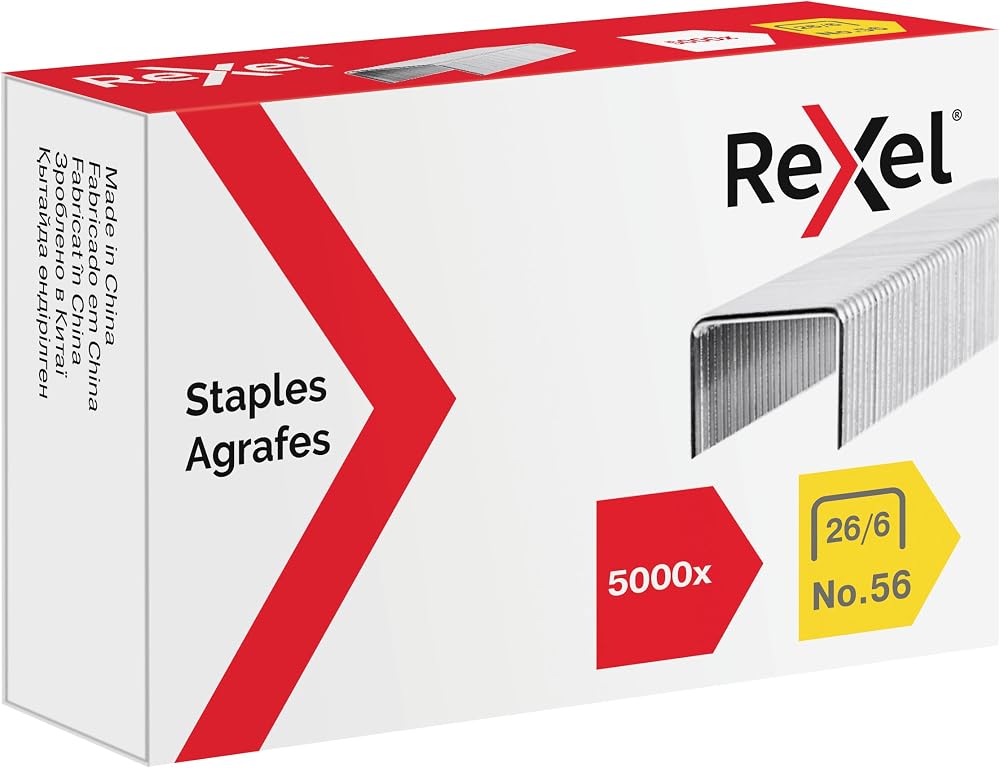 Rexel No.56 266 Staples 6 mm 5000 Pack for Desktop Staplers