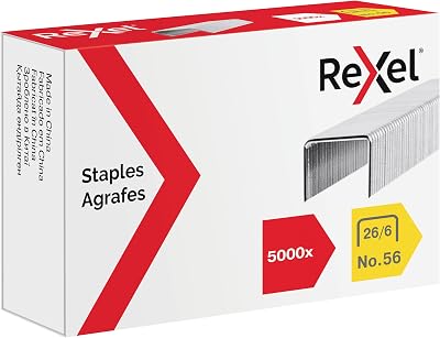 Rexel No.56 266 Staples 6 mm 5000 Pack for Desktop Staplers