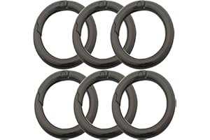 Bytiyar 3/2.5/2/1.5 inch Big Round Carabiners Clips Metal Trigger Spring O Rings Snap Hooks DIY Charms Accessory for Keychains Bags Purses Crafts Making