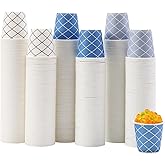 Tamone 600 Pack 3 oz Bathroom Cups, Small Paper Cups, Mouthwash Cups, Disposable Paper Cups, white, blue cups, gray cups, 3oz Paper Cups for Party, Picnic, BBQ, Travel, Home and Event