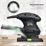 GALAX PRO 200W Detail Sander 12000 OPM Dust Collection 10 Sandpapers view 6