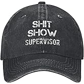 Tywonmy Shit Show Supervisor Hat Men Baseball Cap Fashionable Cap