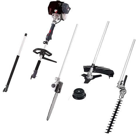 Tonino Lamborghini Gartenpflege Set Multitool PPC 33 TL Benzin 4in1: Freischneider Rasentrimmer Entaster Heckenschere