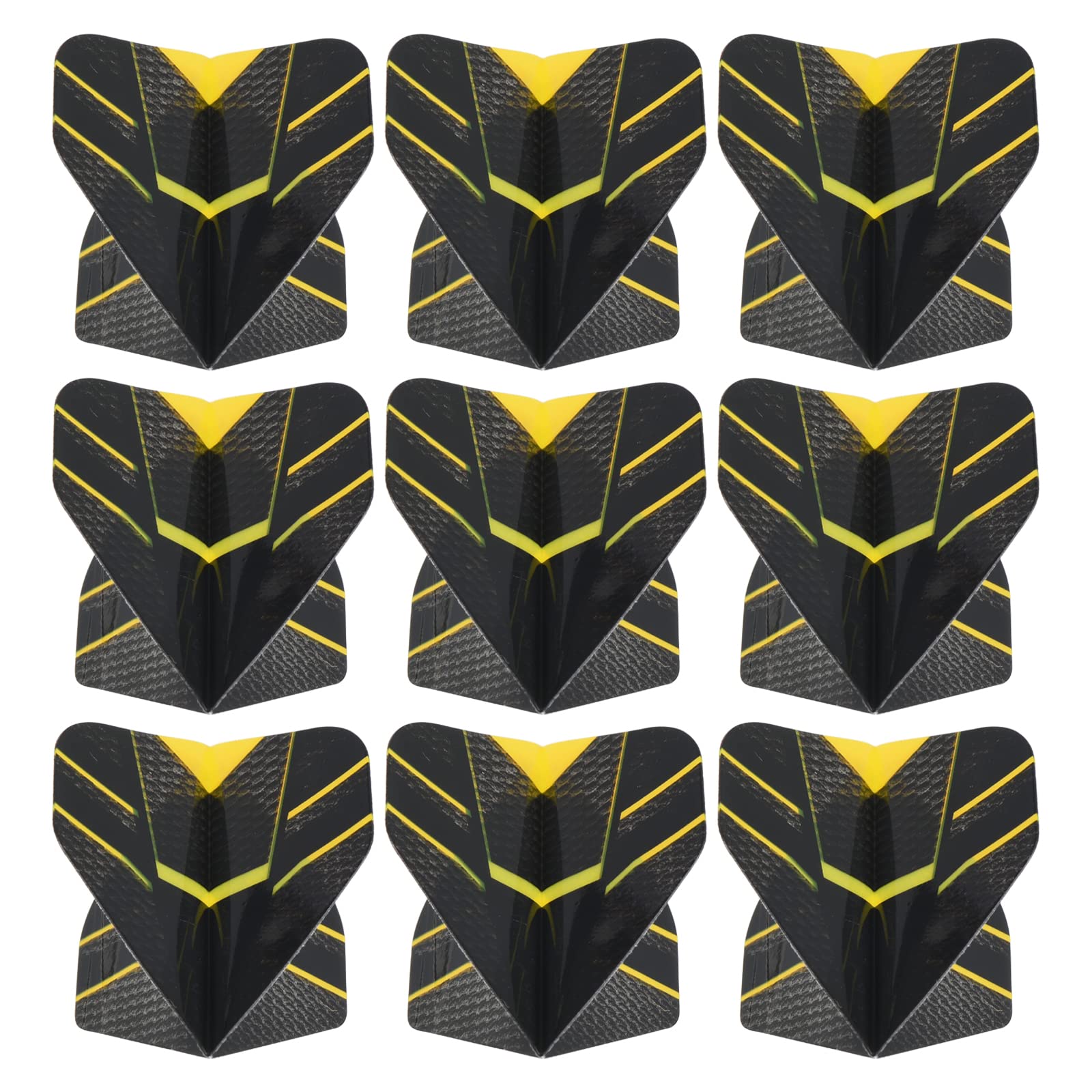 PATIKIL Dart Flights, 9 Pack PET Standard Darts Accessories for Soft & Steel Tip, Black, Gray, Yellow