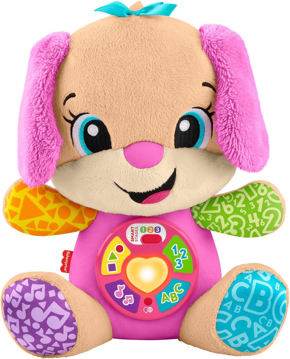 Brinquedo Bebê Fisher-Price Irmã do Cachorrinho, a partir dos 6 meses | Aprende Comigo, Mattel, Ensina com Luzes e Músicas, Ideal a partir dos 6 Meses