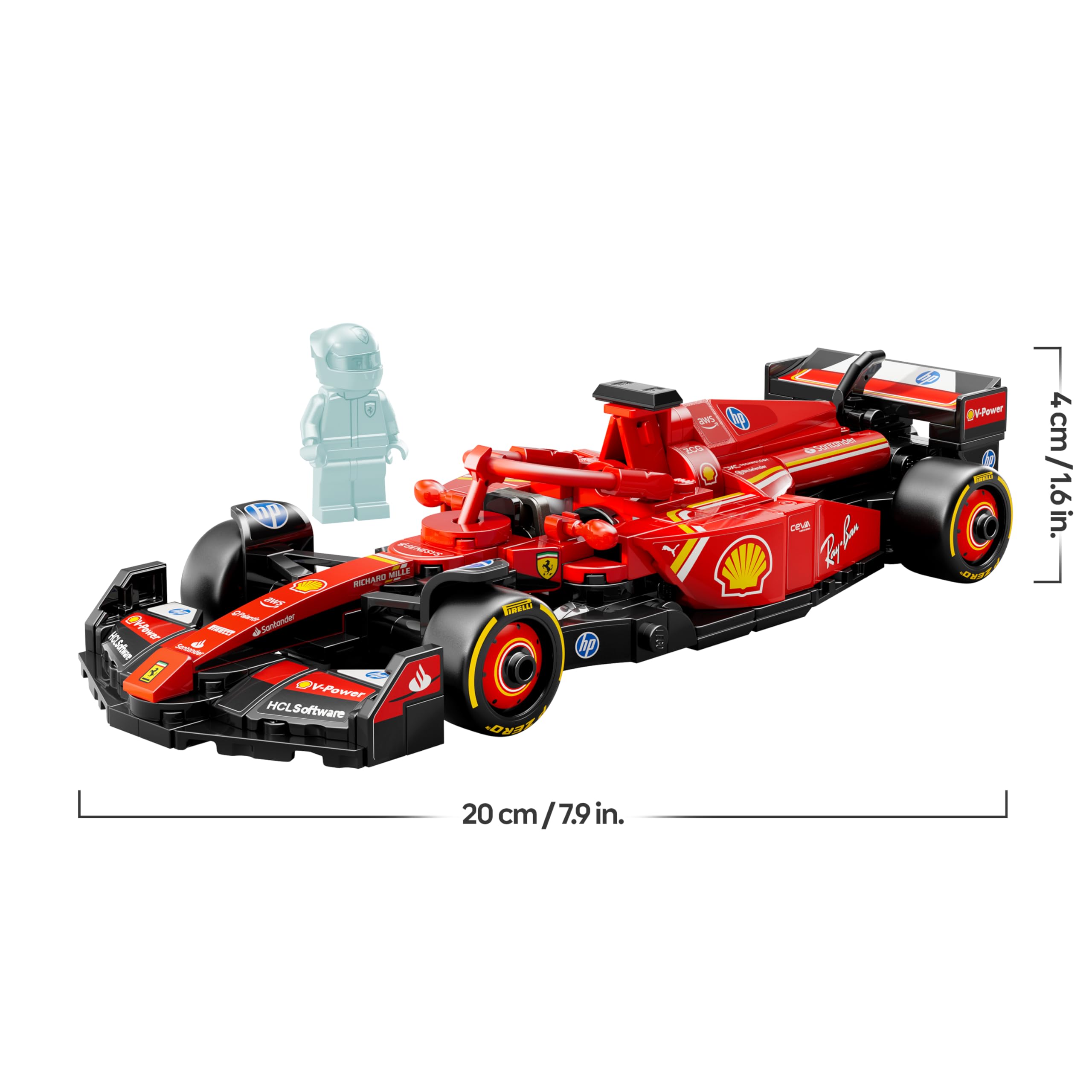 LEGO Speed Champions Ferrari SF-24 F1 Rennauto - Modellauto Set mit Fahrer - Modellbau für Erwachsene - DIY Set mit 1 Minifigur - Sammelbares Formel 1 Geschenk zum Vatertag - 77242 9