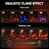 CO-Z Freestanding Electric Fireplace 85cm 900W 1800W with Remote Thermostat view 3