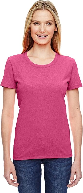 Amazon.com: Polera Fruit of the Loom de algodón ultradenso para mujer,  Moderno / Equipada, M, Retro rosado jaspeado: Clothing