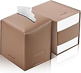 PENGLONG Tissue Box Cover 5X5X5'' PU Leather Tissue