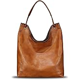 Genuine Leather Hobo Bags for Women Large Tote Bag Vintage Real Leather Shoulder Bag Satchel Purse for Work Notebook