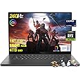 ASUS ROG Zephyrus G16 Gaming Laptop 16" 2.5k 2560x1600 OLED 240Hz (DCI-P3 100% 500nits G-SYNC) Intel 16-core Ultra 9 185H 16GB RAM 4TB SSD GeForce RTX 4070 Backlit Thunderbolt Win11 w/ICP Accessory