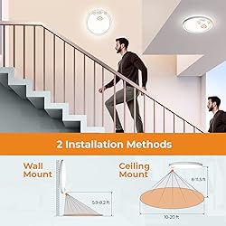 BLNAN Motion Sensor Ceiling Light Wired, 8.7 Inch