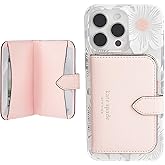 kate spade new york Morgan Magnetic Phone Wallet/Card Holder - Compatible with MagSafe Phones and Cases - Chalk Pink