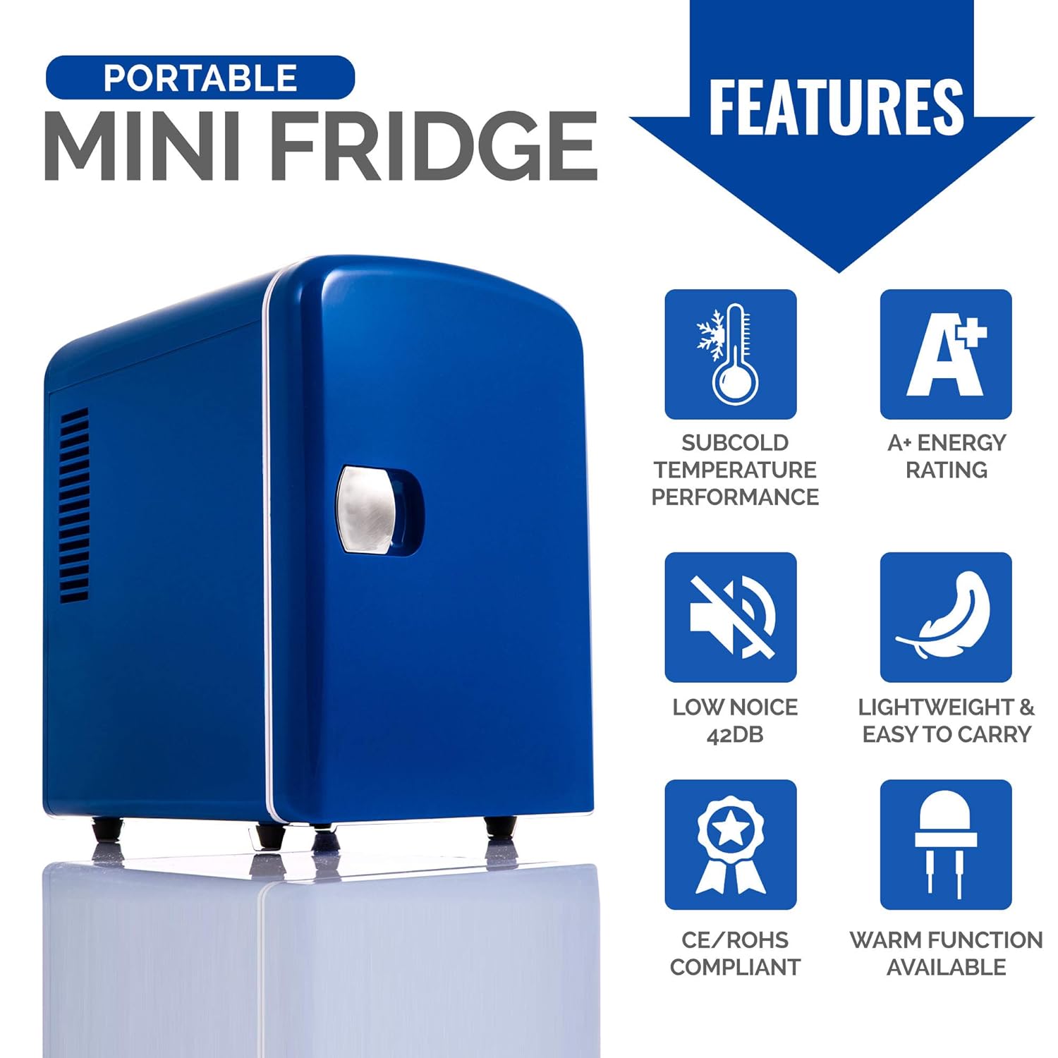 Mini Fridges Silent Thermoelectric Running LIVIVO 4L Mini Fridge Cooler