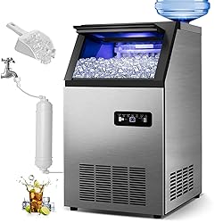 Commercial Ice Maker Machine 120Lbs/24H with 35Lbs