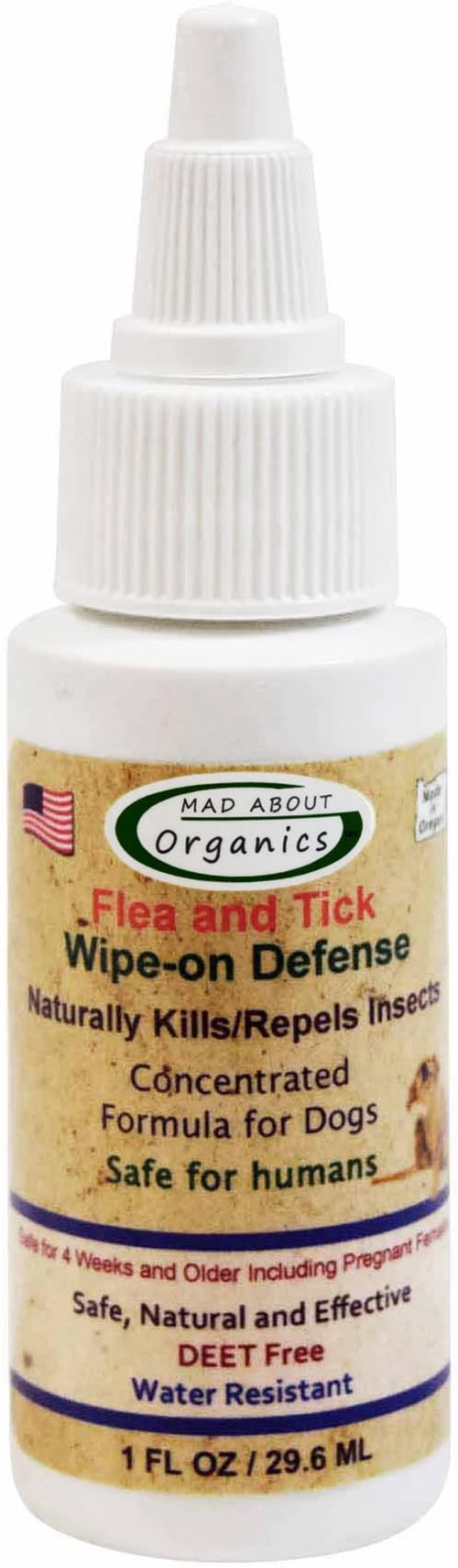 Mad About Organics All Natural Dog Puppy Flea & Tick Topical Concentrate 1oz