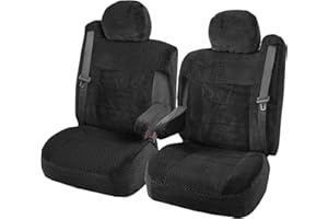 C.P.R. Semi Custom Seat Covers w/Built-in Seat Belt Opening & Arm Rest for 2001-2006 Chevy Silverado,Chevy Tahoe, Chevy Suburban, GMC Yukon and GMC Sierra (Scottsdale Black)