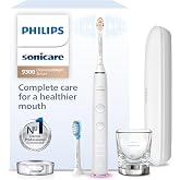 Philips Sonicare DiamondClean 9300 Electric Toothbrush, 2 Brush Head, White | 2000% More Plaque Removal&sup1;, Visual Pressure Sensor, 12 Brush Settings, App Connected, 14-Day Battery, Travel Case, HX9903/05