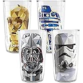 Tervis Star Wars Cubed Collection Assorted Made in USA Double Walled Insulated Tumbler Travel Cup Keeps Drinks Cold & Hot, 16oz - 4pk, Classic