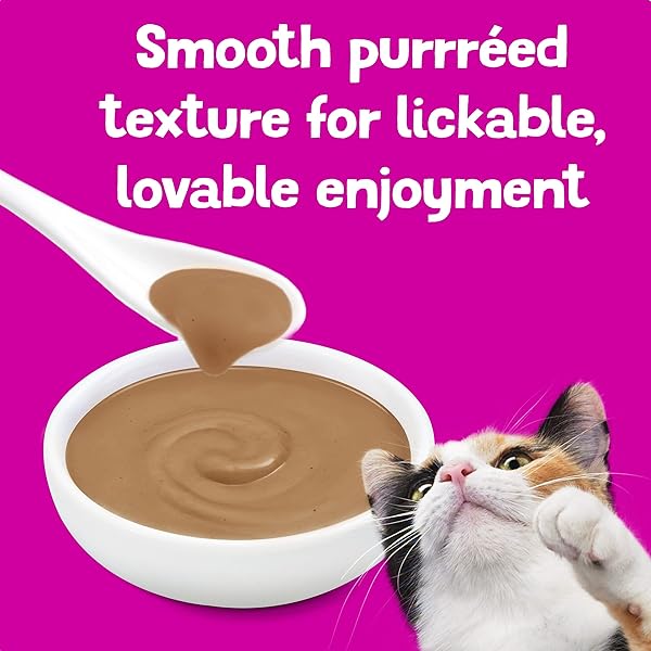 PURINA FRISKIES PUREED CAT FOOD TOPPER VARIETY PACK, LIL’ SHAKES WITH CHICKEN AND WITH TUNA VARIETIES LICKABLE CAT TREATS – (PACK OF 18) 1.55 OZ. POUCHES