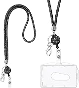 Vicloon Victorini Crystal Transparent Card Holder with Lanyard Black view 1