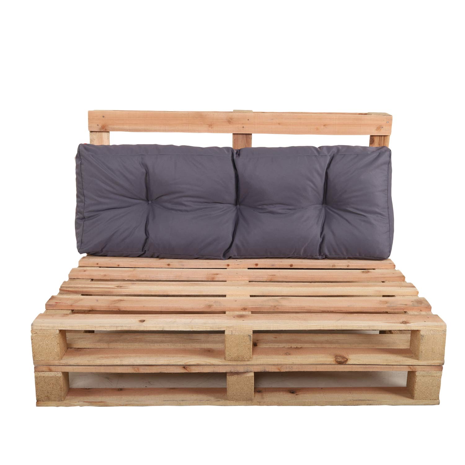 Chicreat 80532 Pallet Cushion Set, 120 x 40 x 10/20cm, Dark Grey and Red