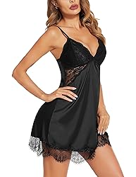 Avidlove Women Lingerie Satin Lace Chemise