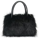 Women's Shoulder Handbags Faux Fur Tote Bag Fluffy Satchel Handbags for Women, Mom, Friend, Bridesmaids