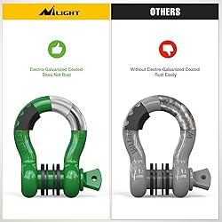 Nilight 2 Pack 3/4" D-Ring Shackle with 7/8" Screw