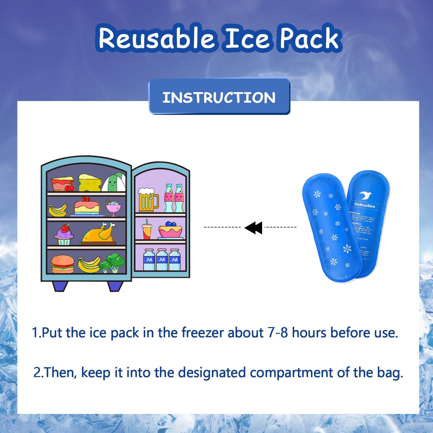 Luxja Ice Packs for Insulin Travel Case (Pack of 4), Reusable Ice Packs for Insulin Cooler (4 Pack): Health & Personal Care
