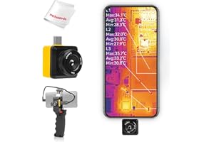 InfiRay (Android Only) T2S+ Thermal Camera, Android Type-C T2S Plus Infrared Camera Thermal Imager for Smartphones, 256X192 IR Resolution,8 mm Macro Lens, -20¡ãC~450¡ãC Temp Range, Analysis Capability
