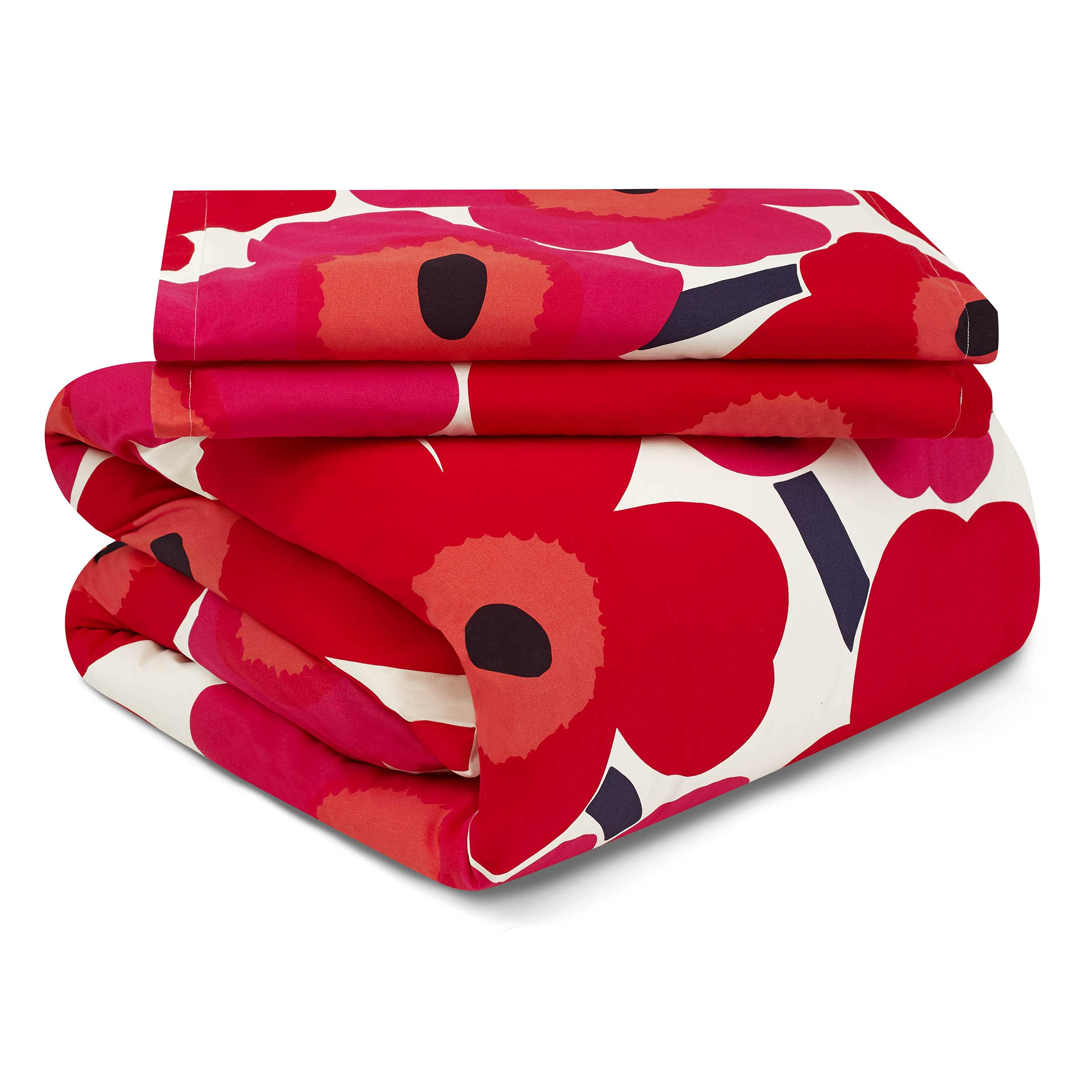 Marimekko - Queen Duvet Cover Set, Cotton Bedding with Matching Shams & Botton Closure, All Season Home Decor (Unikko Red, Queen) — image 1