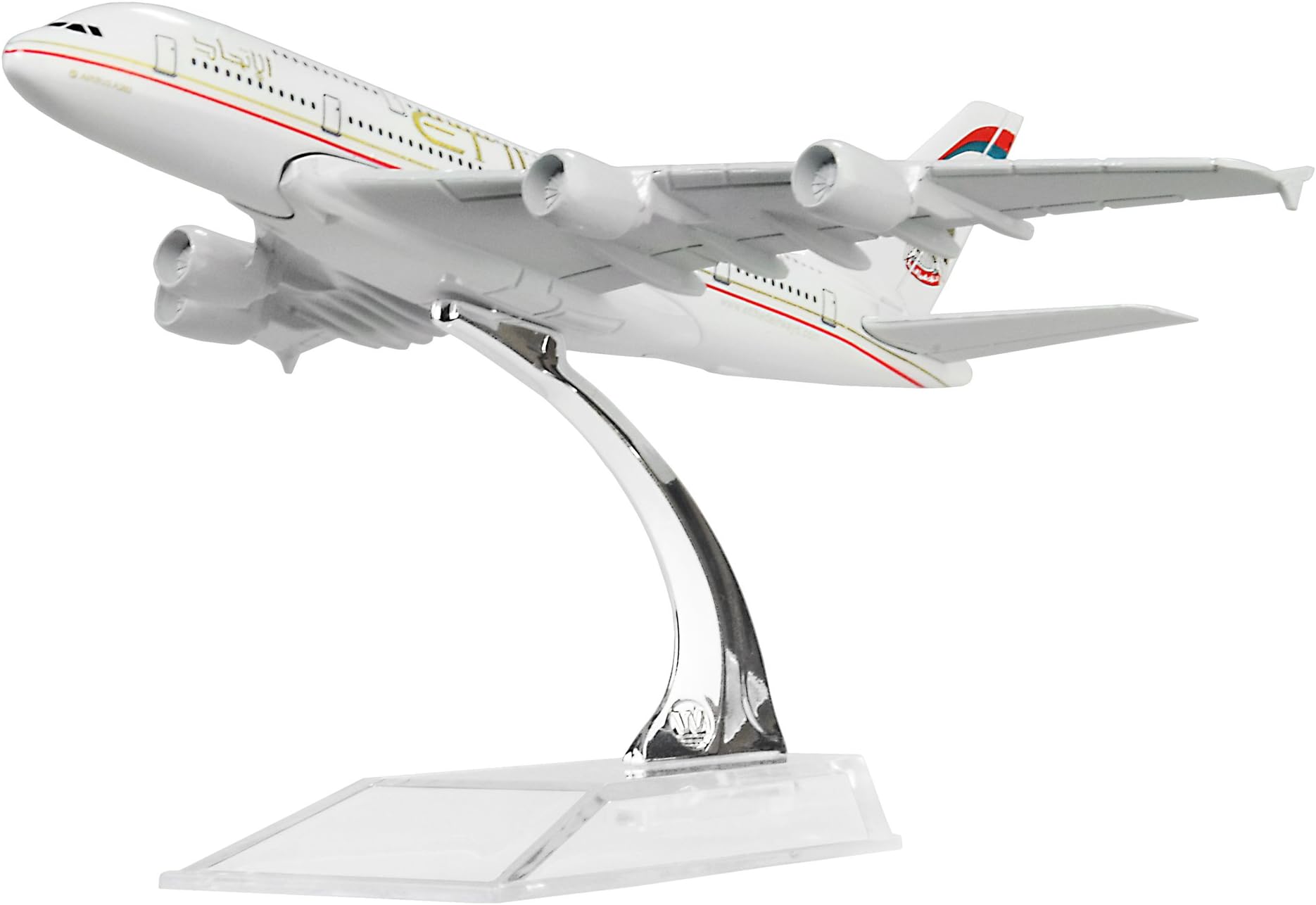 Diecast Airplane 1:400 Etihad Airbus 380 Metal （16cm） Plane Model Office Decoration or Gift by LESES