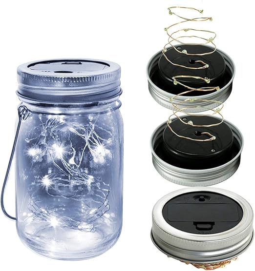 Homeleo Cool White Battery Operated Mason Jar Lid Insert