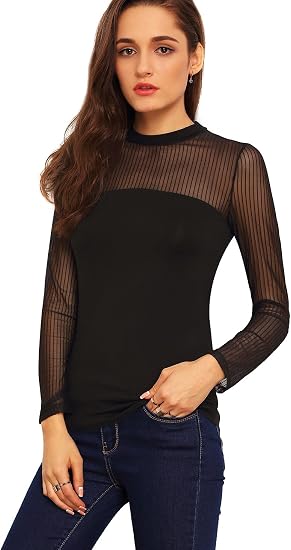 Blusa Negra Transparente Shein Best Sale, 54% OFF | www.ingeniovirtual.com