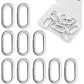 TMMATE 10pcs 925 Silver Plated Oval Clasps,Jewelry Clasps,Gold Paper Clip Clasps,DIY Bracelets Necklaces Jewelry Making and Repairing (925 Silver-22mm)