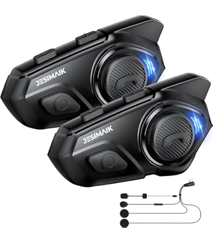 JESIMAIK R16 Pro Bluetoothヘッドセット Amazon.com: JESIMAIK R16 Pro Motorcycle Bluetooth Headset x2 and