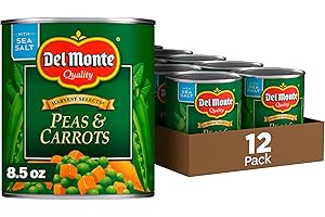 Del Monte Special Blends Peas & Carrots, Canned Vegetables, 8.5 Oz, Pack of 12