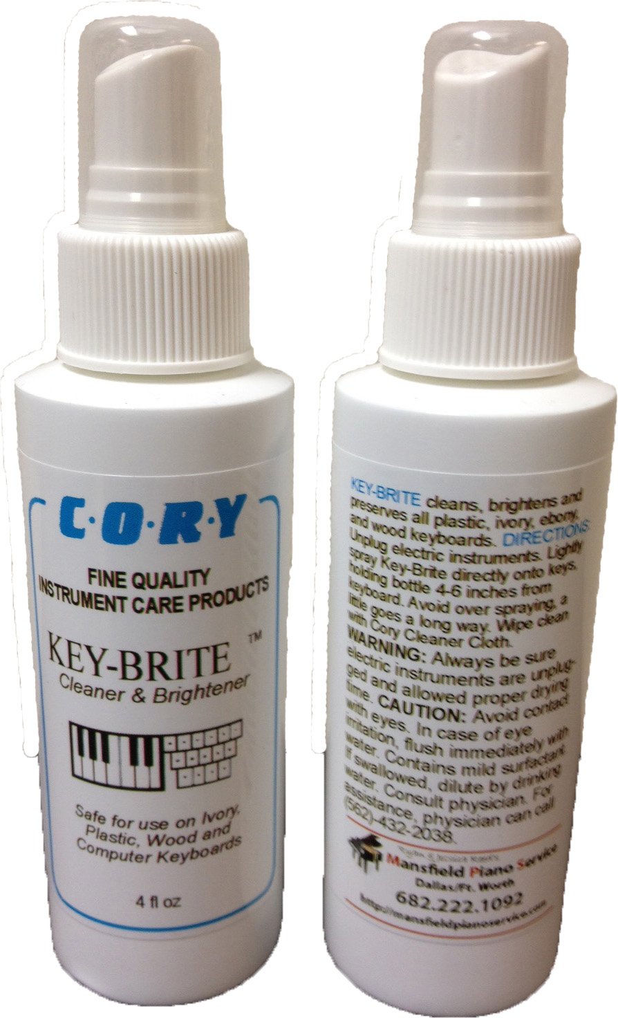 Key-Brite Piano Key Cleaner 4 oz by Cory, Distributed by A Fully Authorized Cory Products Dealer by Cory Products, LLC