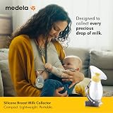 Medela Silicone Breast Milk Collector Milk Saver with Suction Base and Lid view 2