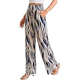 QIANXIZHAN Women's Boho Pants, Wide Leg High Waist Harem Pants Hippie Yoga Clothes with Pockets