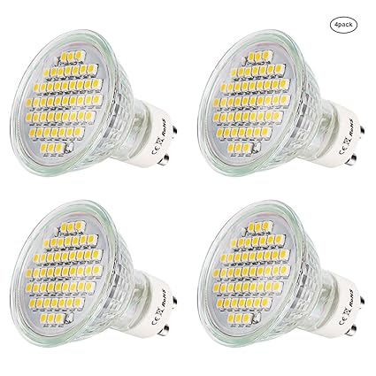 SAILNOVO Halogen-Reflektor, Halopar GU10 Sockel Dimmbar 3.5 Watt 35° Abstrahlwinkel 320 Lumen SMD LED [WarmesWeiß], 4er Pack 