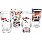 Tervis Classic Tritan 16oz Classic Tumbler, Set of 4 | NFL® Denver Broncos - Assorted | Made in America, BPA/PFAS Free, Keeps Drinks Hot or Cold