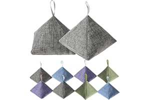 ULTRAOUTLET 8 Pack Charcoal Bamboo Bags Nature Fresh Charcoal Bags Activated Charcoal Odor Absorber Eliminator Bag (8 x 200g)