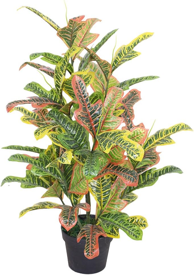 CHW Artificial 3-Feet Tropical Codiaeum Plant