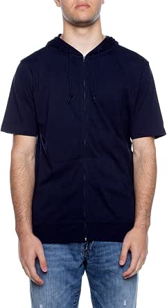 Cottonhood Short Sleeve Zip Hoodie – Lightweight Jersey, Slim Fit, Unisex Zip-Up Tee Hoodie - View #9