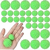 Syhood 30 Pcs Yarn Pom Poms Set Includes 20 Pcs 1 Inch and 10 Pack 1.5 Inches Balls for Christmas Crafts Red Fluffy Balls for Xmas Party Decor Costume DIY Supplies(Green)