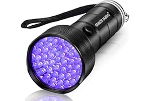 Grace Marci UV Flashlight , 51 LED 395nm Black Light, Ultraviolet Lite UV Light, Pet Urine Detector for Dog/Cat Urine, Dry Stains, Bed Bug, Resin Curing, Scorpions, Dry Pet Stains