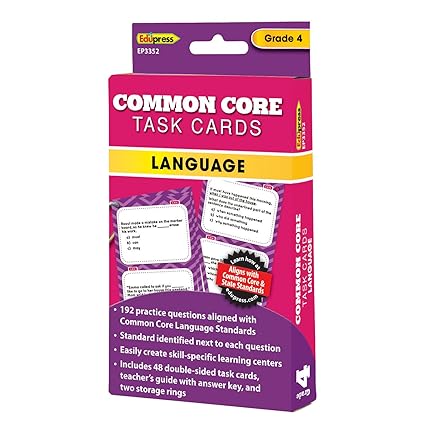 Common Core Language Task Cards Grade 4